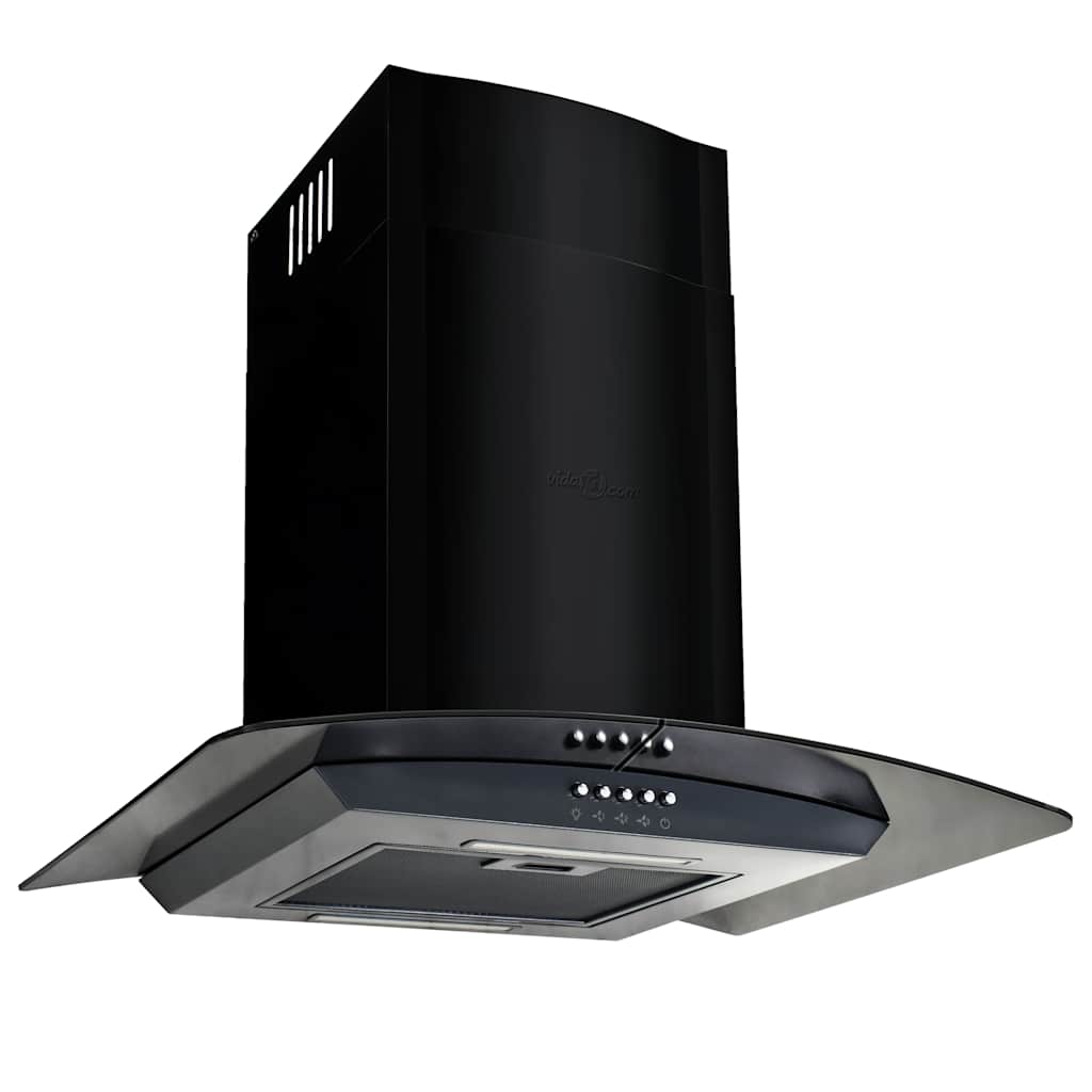 VidaXL Wandextraktionshaube 756 m³ U 60 cm Edelstahl schwarz