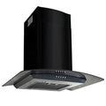 VidaXL Wandextraktionshaube 756 m³ U 60 cm Edelstahl schwarz