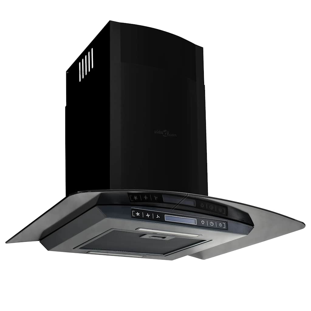 VidaXL Wandextraktionshaube 756 m³ U 60 cm Edelstahl schwarz