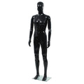 Vidaxl Estalage Puppe Männlich mit Glas 185 cm glänzend schwarz