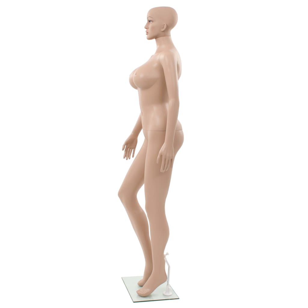 Vidaxl Etalage Puppe Sexy Frau mit Glasfuß 180 cm Beige