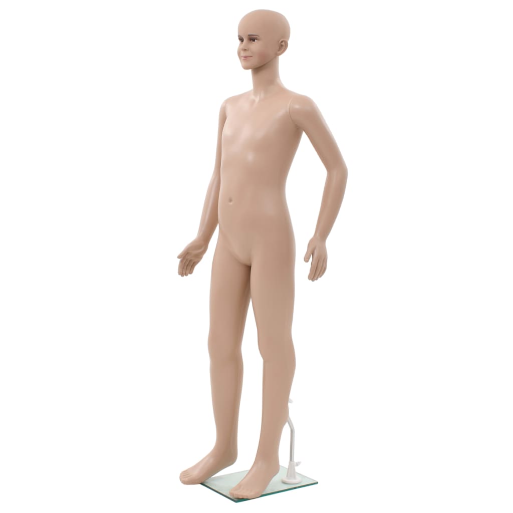 Vidaxl Estalage Puppe Kind mit Glas 140 cm Beige