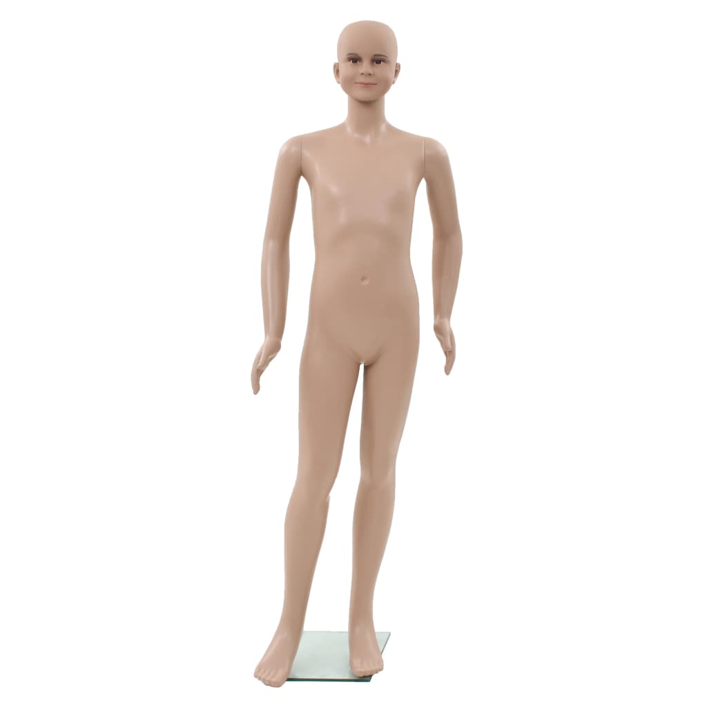 Vidaxl Estalage Puppe Kind mit Glas 140 cm Beige