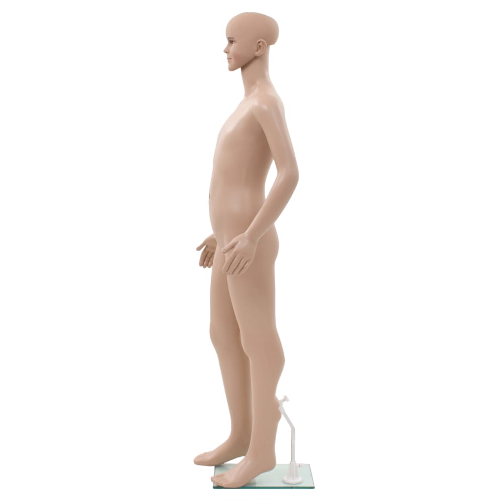 Vidaxl Estalage Puppe Kind mit Glas 140 cm Beige