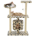 Vidaxl -Katzenkratzerpost mit Sisal -Kratzer -Posts 95 cm Paw Prints Beige