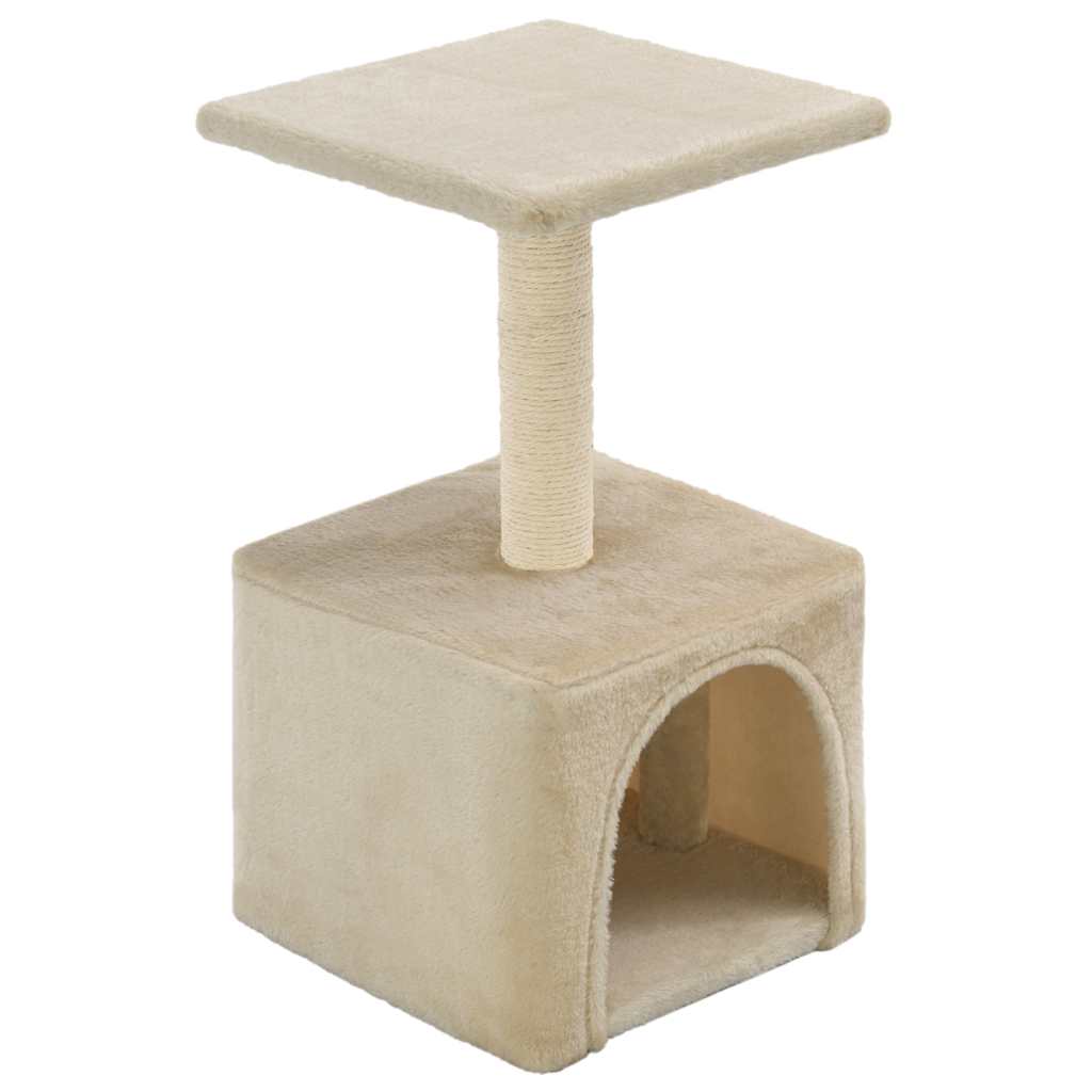 VidaXL Katzenkratzbaum mit Sisal-Kratzstamm 55 cm Beige