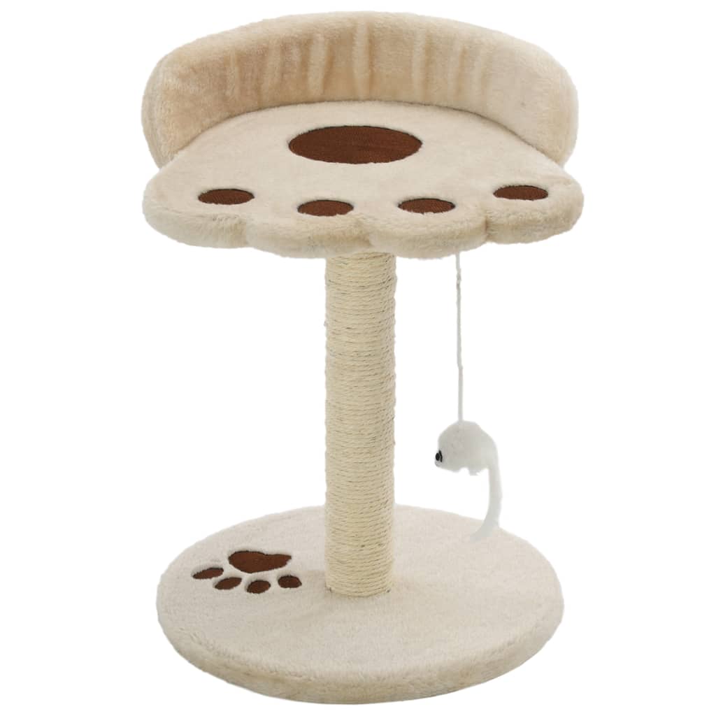 VidaXL Katzenkratzbaum mit Sisal-Kratzstamm 40 cm Beige und Braun