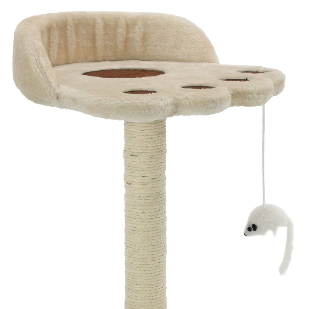 VidaXL Katzenkratzbaum mit Sisal-Kratzstamm 40 cm Beige und Braun