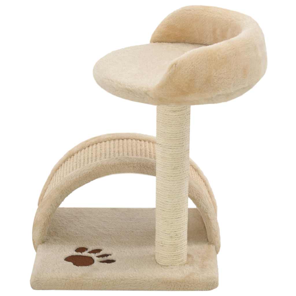 VidaXL Katzenkratzbaum mit Sisal-Kratzstamm 40 cm Beige und Braun