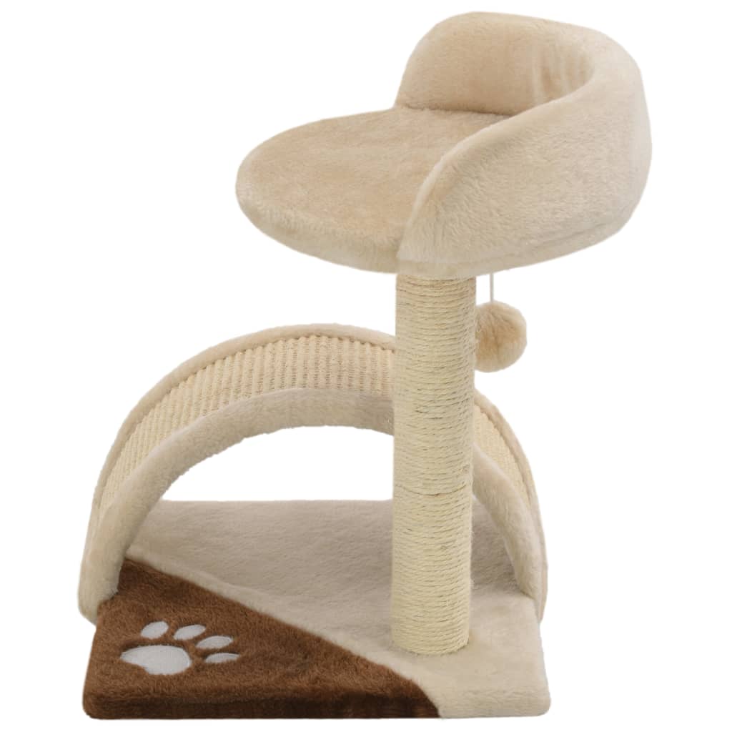 VidaXL Katzenkratzbaum mit Sisal-Kratzstamm 40 cm Beige und Braun