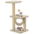 VidaXL Katzenkratzbaum mit Sisal-Kratzstämmen 65 cm Beige