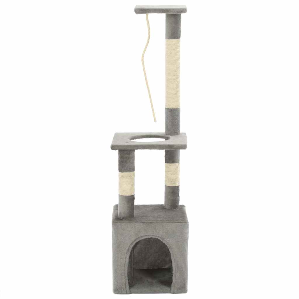 Vidaxl Katzenkratzbaum mit Sisal-Kratzern 109 cm Grau