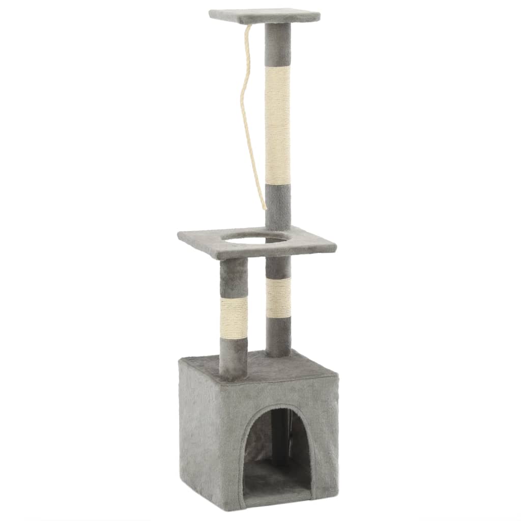Vidaxl Katzenkratzbaum mit Sisal-Kratzern 109 cm Grau