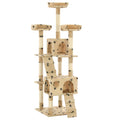VIDAXL -Katzenkratzerpost mit Sisal -Kratzer -Posts 170 cm Pfotenabdrücke Beige