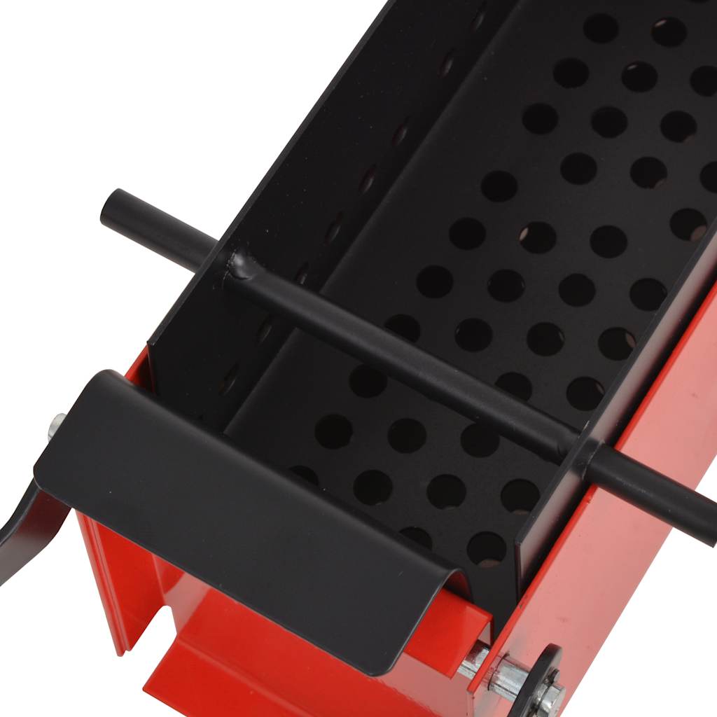 VidaXL Papierbrikettpresse 34x14x14 cm Stahl Schwarz und Rot