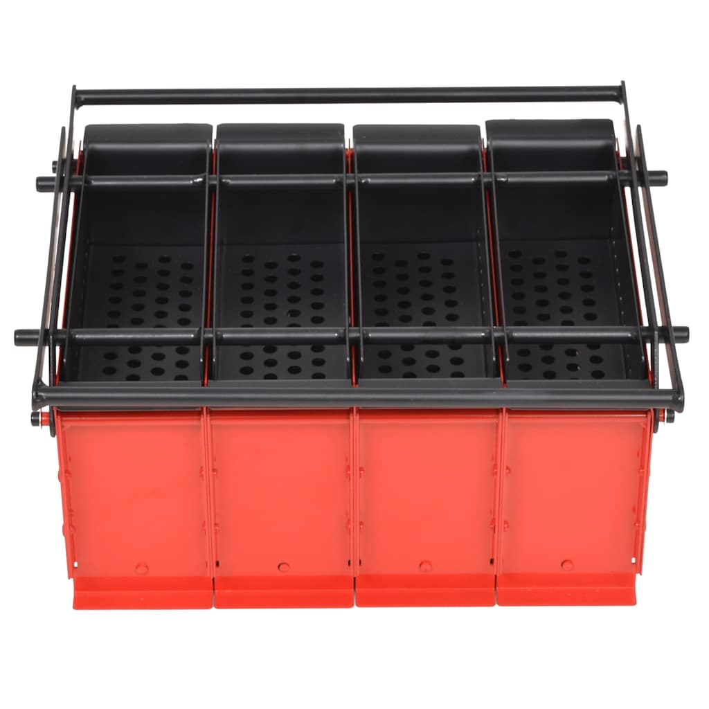 VIDAXL BRIQUETEN Presse für Papier 38x31x18 cm Stahl schwarz und rot