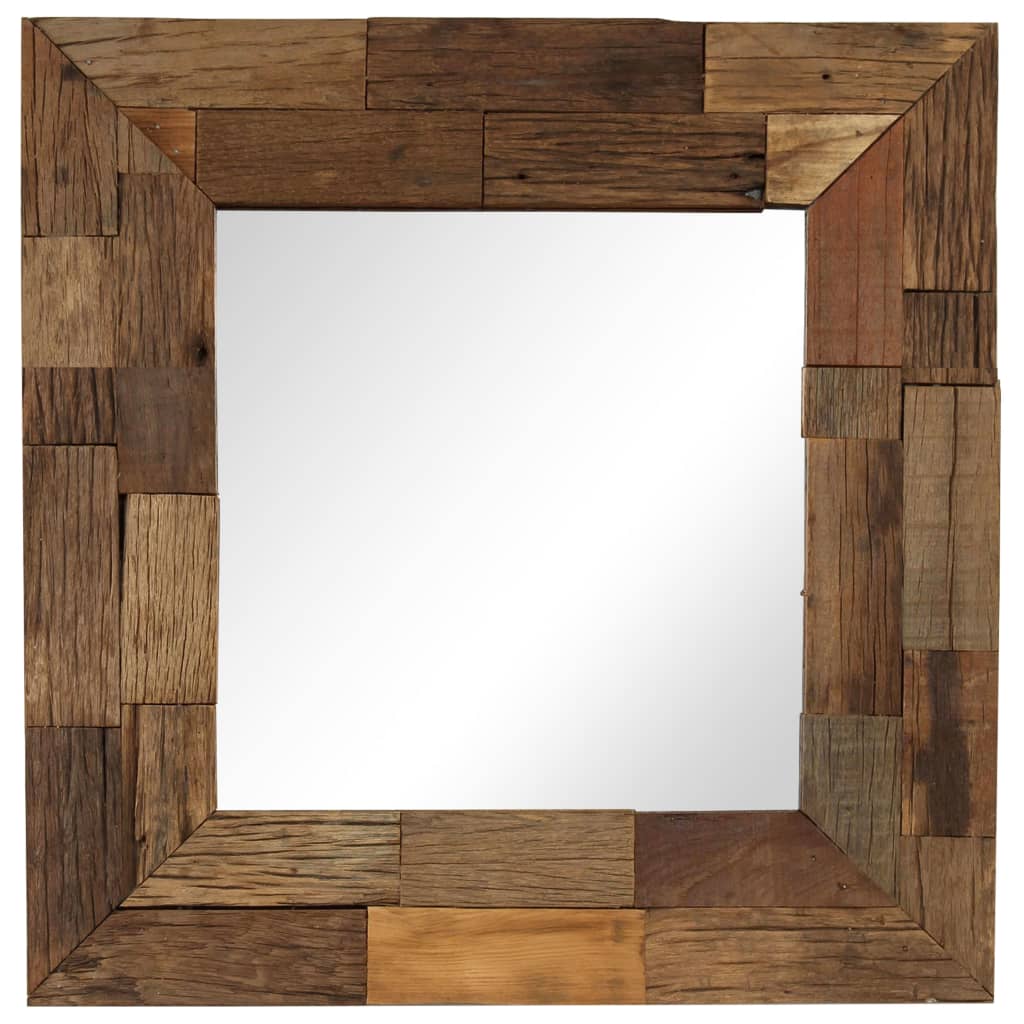VIDAXL - Spiegel 50x50 cm Festes Recyclingholz