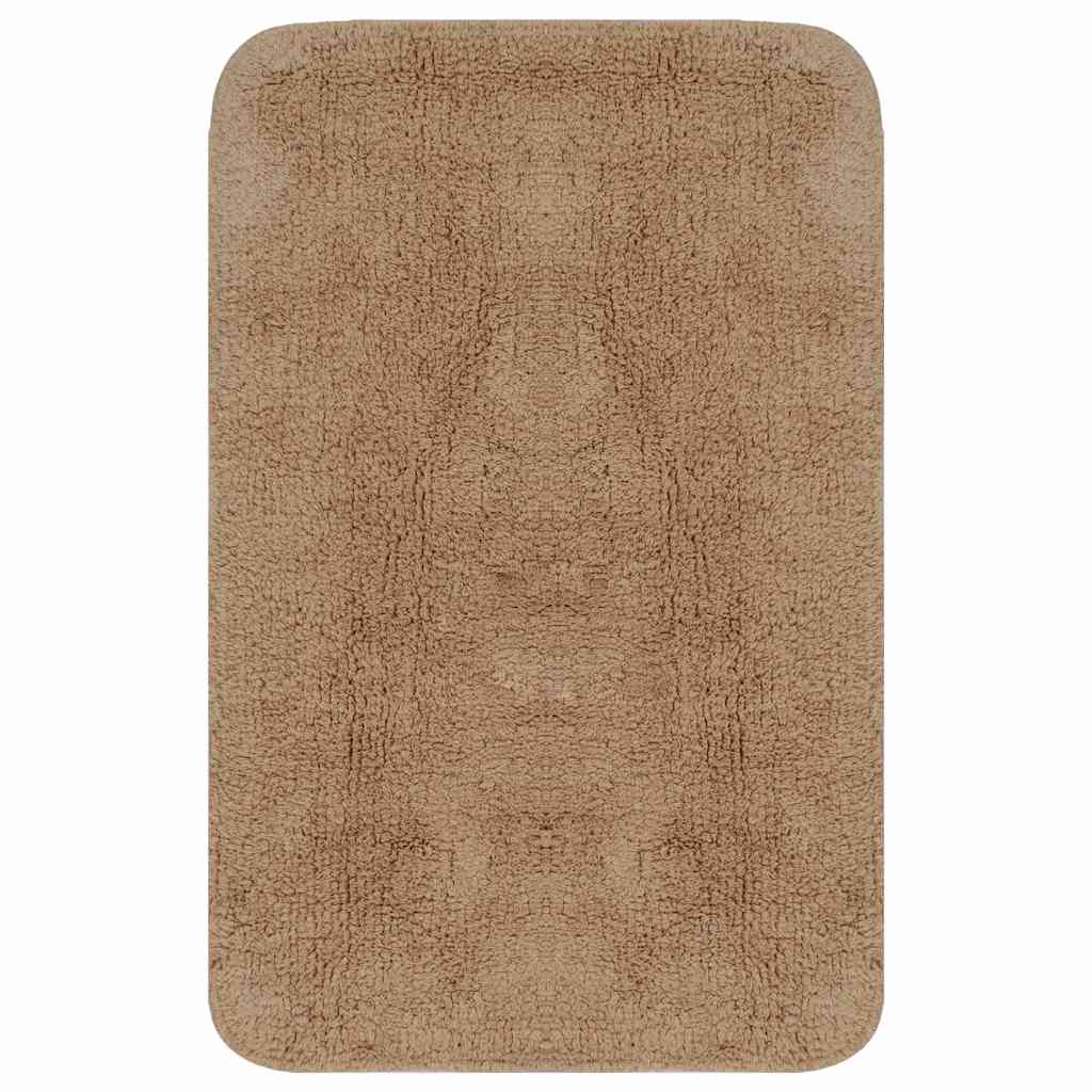 Vidaxl badmattenset stof beige 3-delig