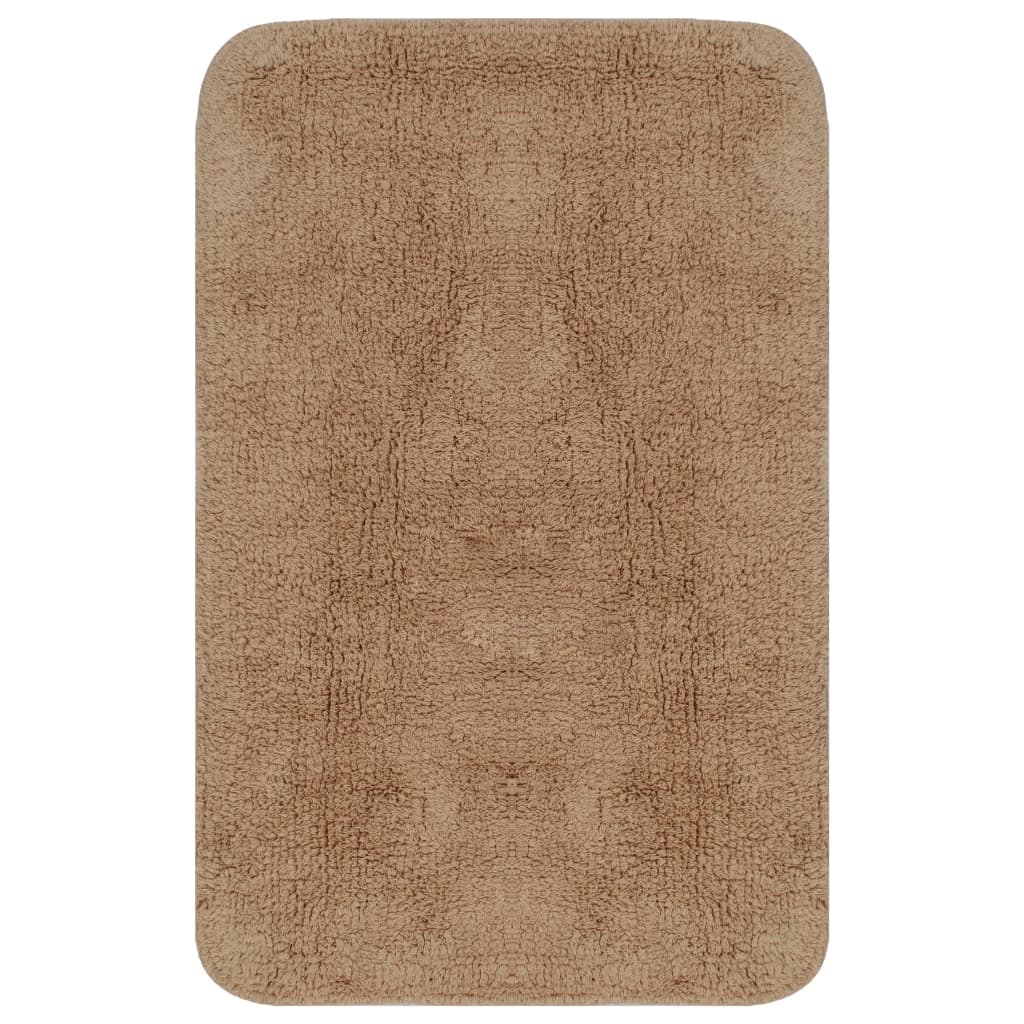 VidaXL Badematten-Set, Stoff, beige, 3-teilig