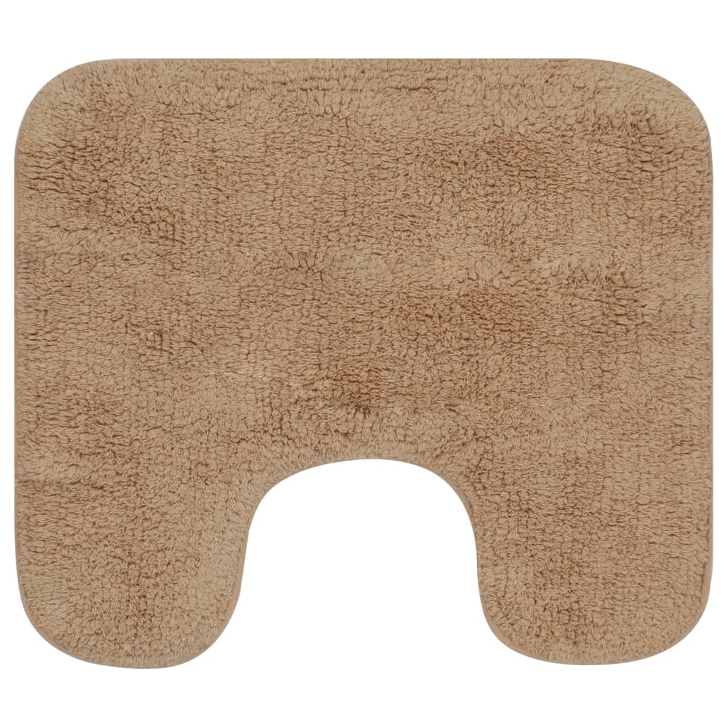 VidaXL Badematten-Set, Stoff, beige, 3-teilig