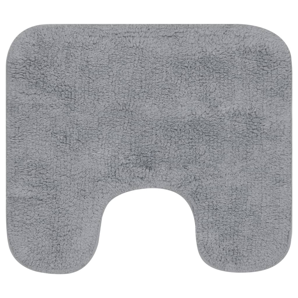 VidaXL Badematten-Set, Stoff, grau, 2-teilig