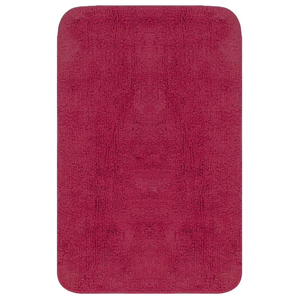 VidaXL Badematten-Set, Stoff, Fuchsia, 2-teilig