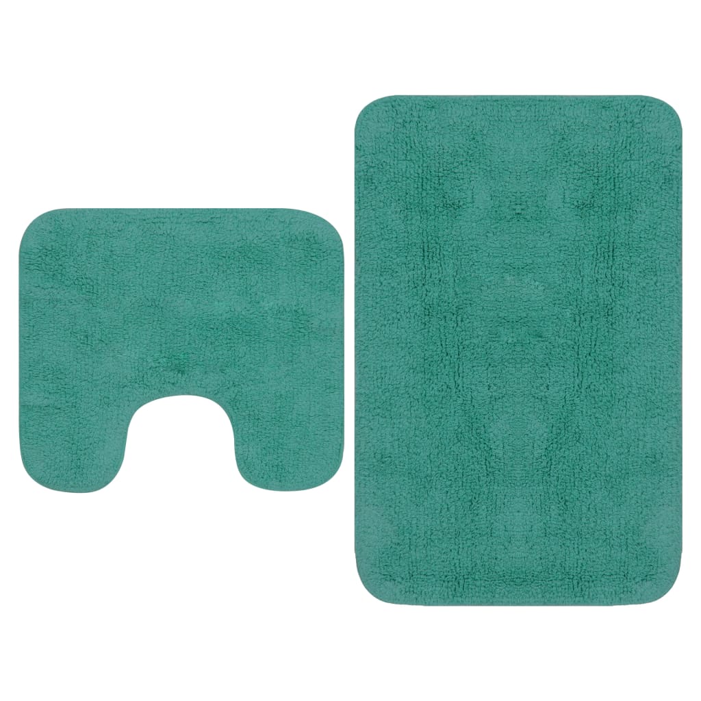 VidaXL Badematten-Set, türkis, 2-teilig