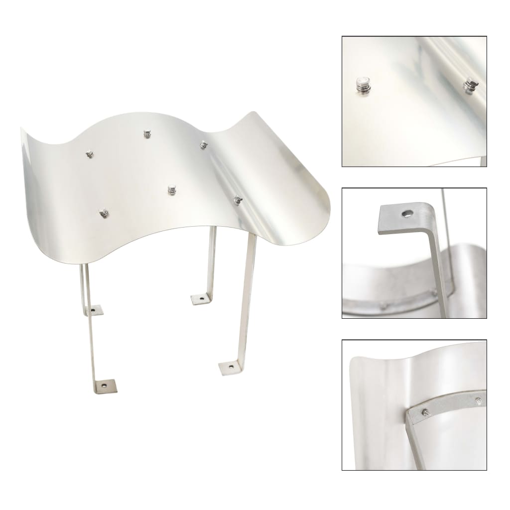 Vidaxl schoorsteenkap roestvrij staal 60 x 60 x 38 cm