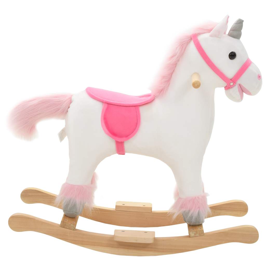 VidaXL Plüsch-Einhorn „Bumpy“ 65 x 32 x 58 cm, Weiß und Rosa