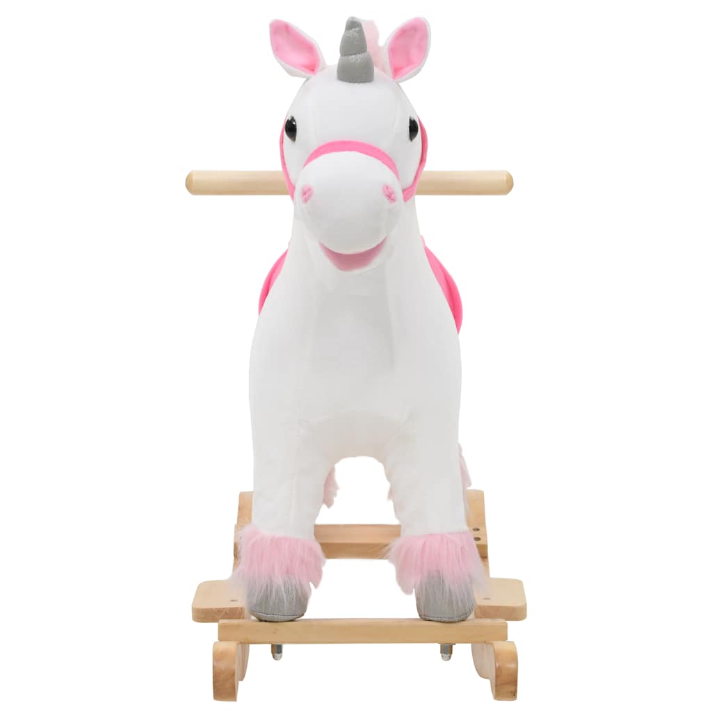 VidaXL Plüsch-Einhorn „Bumpy“ 65 x 32 x 58 cm, Weiß und Rosa