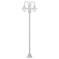 Vidaxl paalverlichting tuin e27 220 cm aluminium wit 3-delig