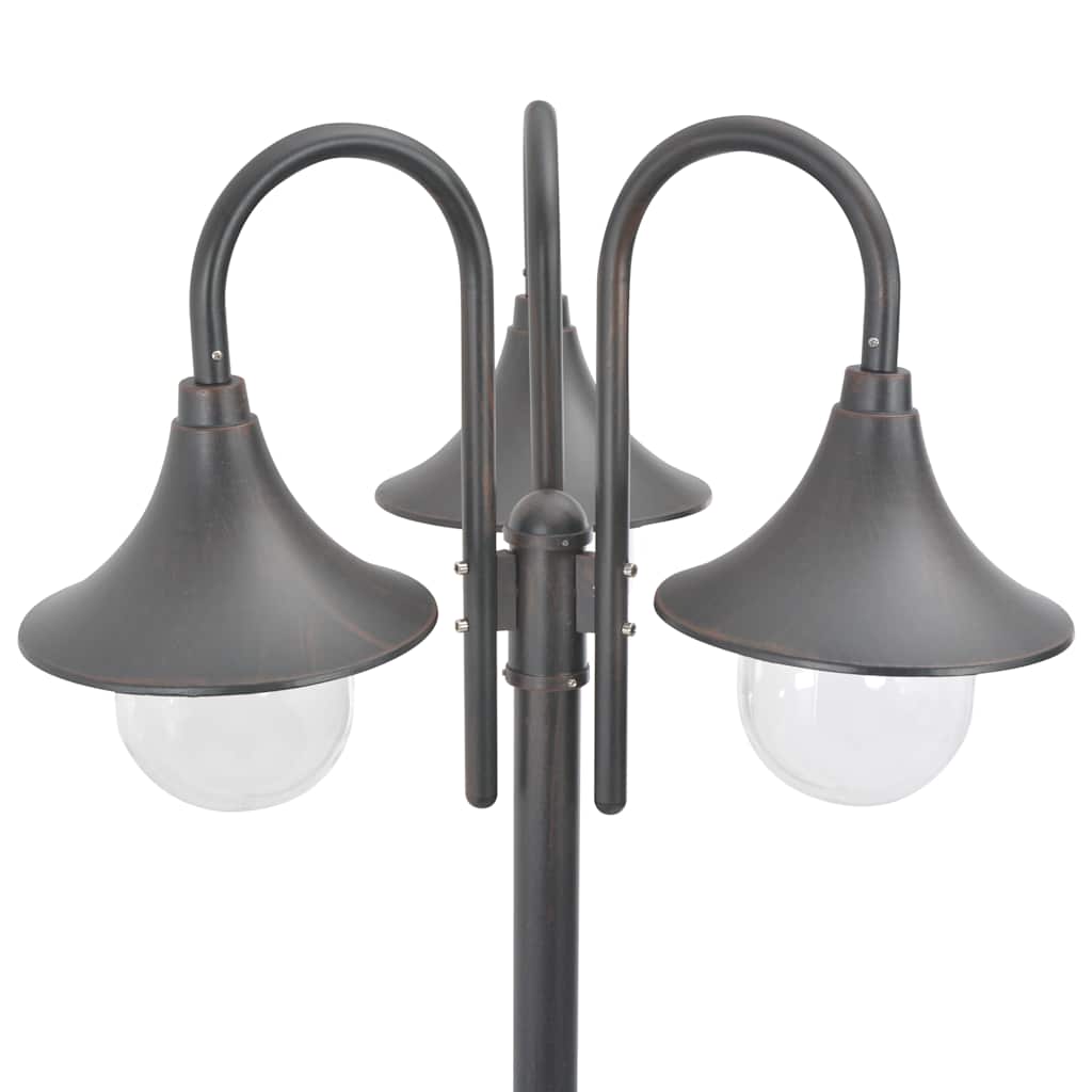 VidaXL Pale Lighting Gartenleuchte E27 220 cm Aluminium Bronze 3-teilig
