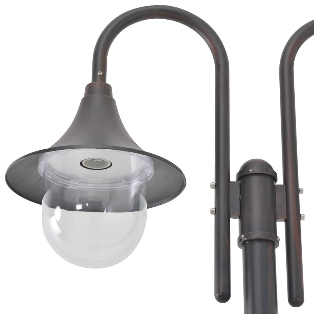 VidaXL Garten-Mastleuchte E27 220 cm Aluminium Bronze 2-teilig