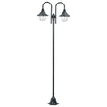 VidaXL Gartenmastleuchte E27 220 cm Aluminium Dunkelgrün 2-teilig