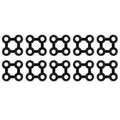 Vidaxl matverbinders 10 st rubber zwart