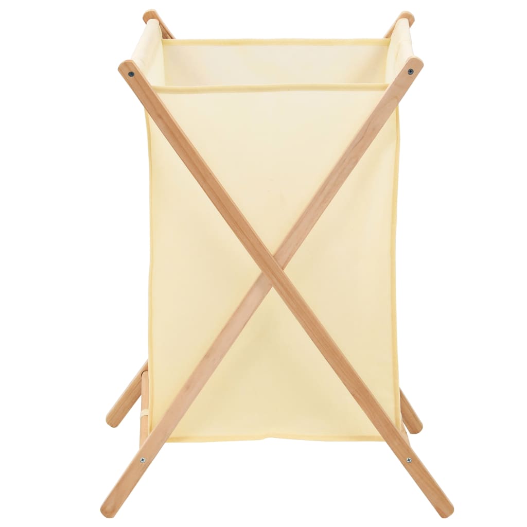 VidaXL Wäschekorb 42x41x64 cm, Zedernholz und Stoff, Beige