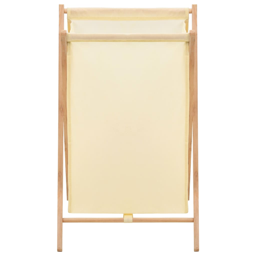 VidaXL Wäschekorb 42x41x64 cm, Zedernholz und Stoff, Beige