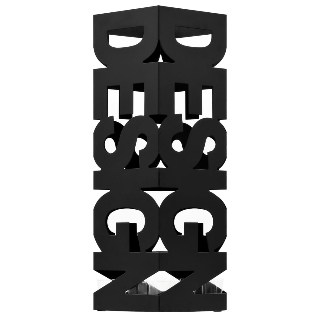 VidaXL Schirmständer, Design Stahl Schwarz