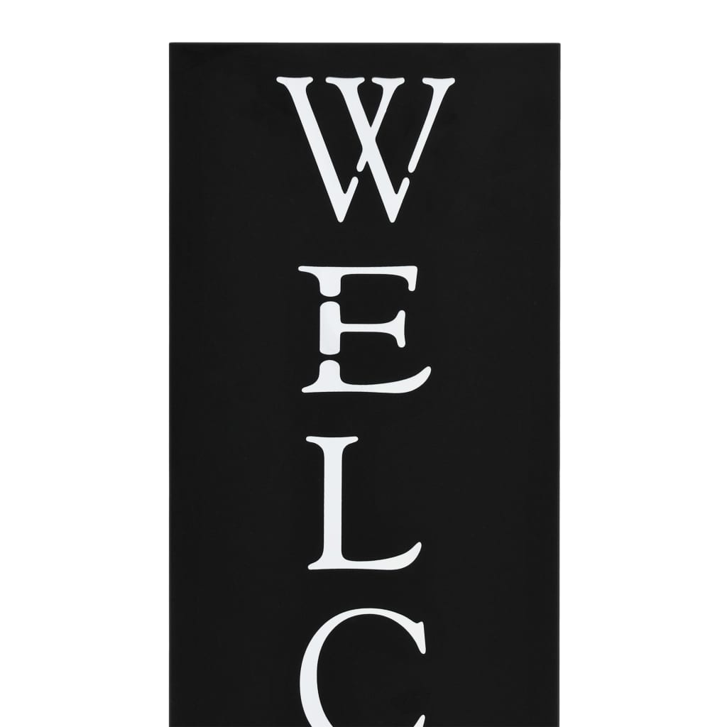 VidaXL Schirmständer Willkommen Stahl Schwarz