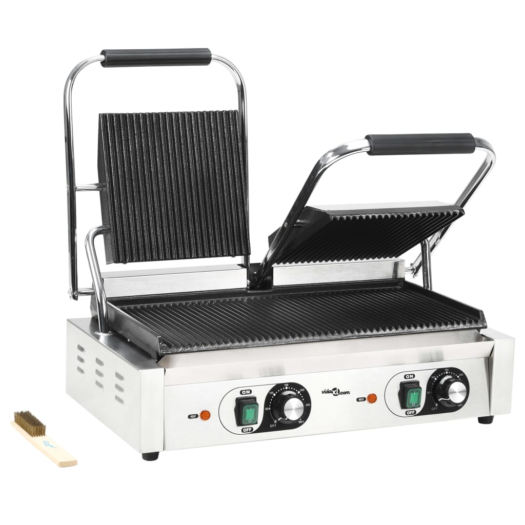 VidaXL Panini Grill Doppelte 3600 W 57x30,5x20 cm