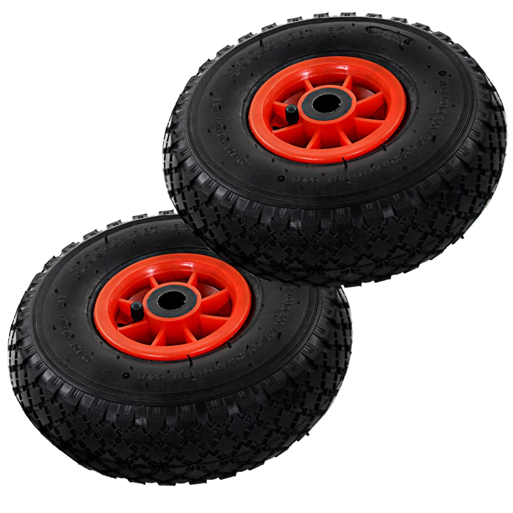 VidaXL Sackkarrenräder, 2 Stück, 3.00-4 (245x82), Gummi