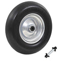 Vidaxl kruiwagenwiel met as 4,00-8 390 mm massief pu