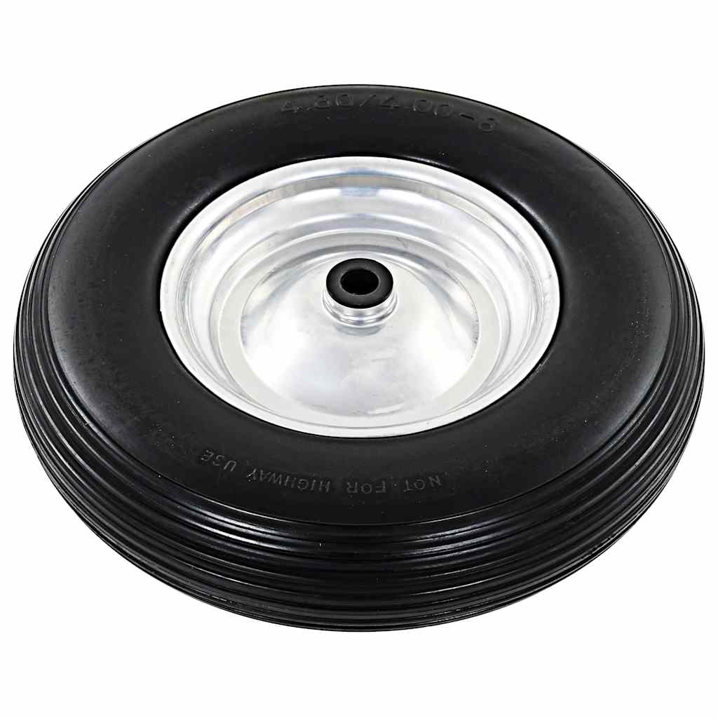 Vidaxl-Schubkerne-Räder mit Achsen 4.00-8 390 mm Festpu 2 Sts