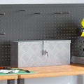 Vidaxl aluminium kist 48,5x14x20 cm zilverkleurig