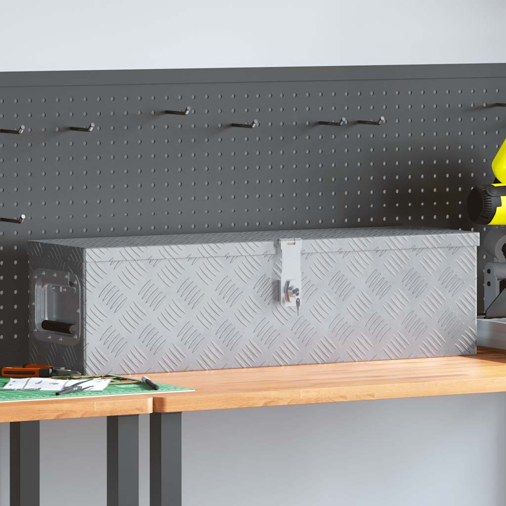 Vidaxx Aluminiumbox 80,5 x 22 x 22 cm Silberfarbe