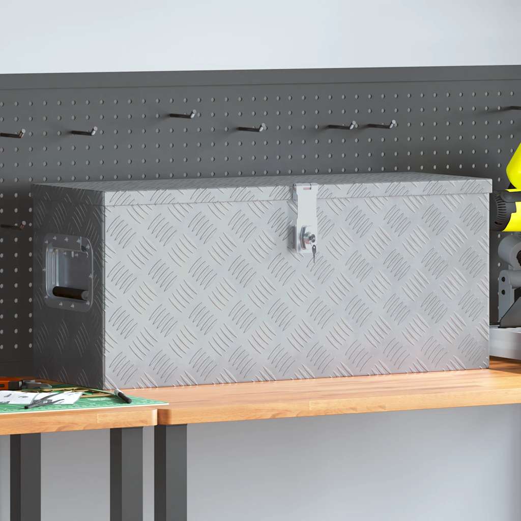 Vidaxx Aluminiumbox 76,5 x 26,5 x 33 cm, silberfarben