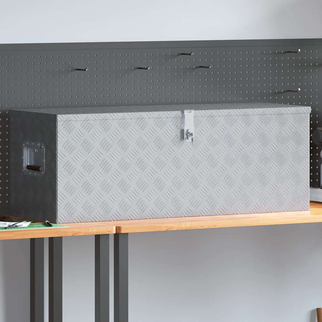 Vidaxx Aluminiumbox 110,5 x 38,5 x 40 cm, silberfarben