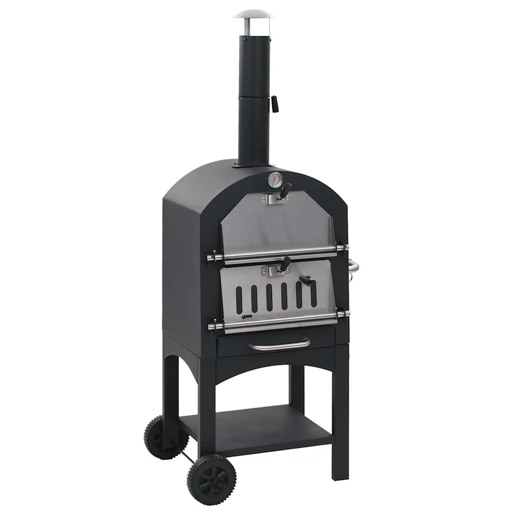 Vidaxl Pizza-Oren auf Holzkohle mit Terrakotta-Pizza-Stein
