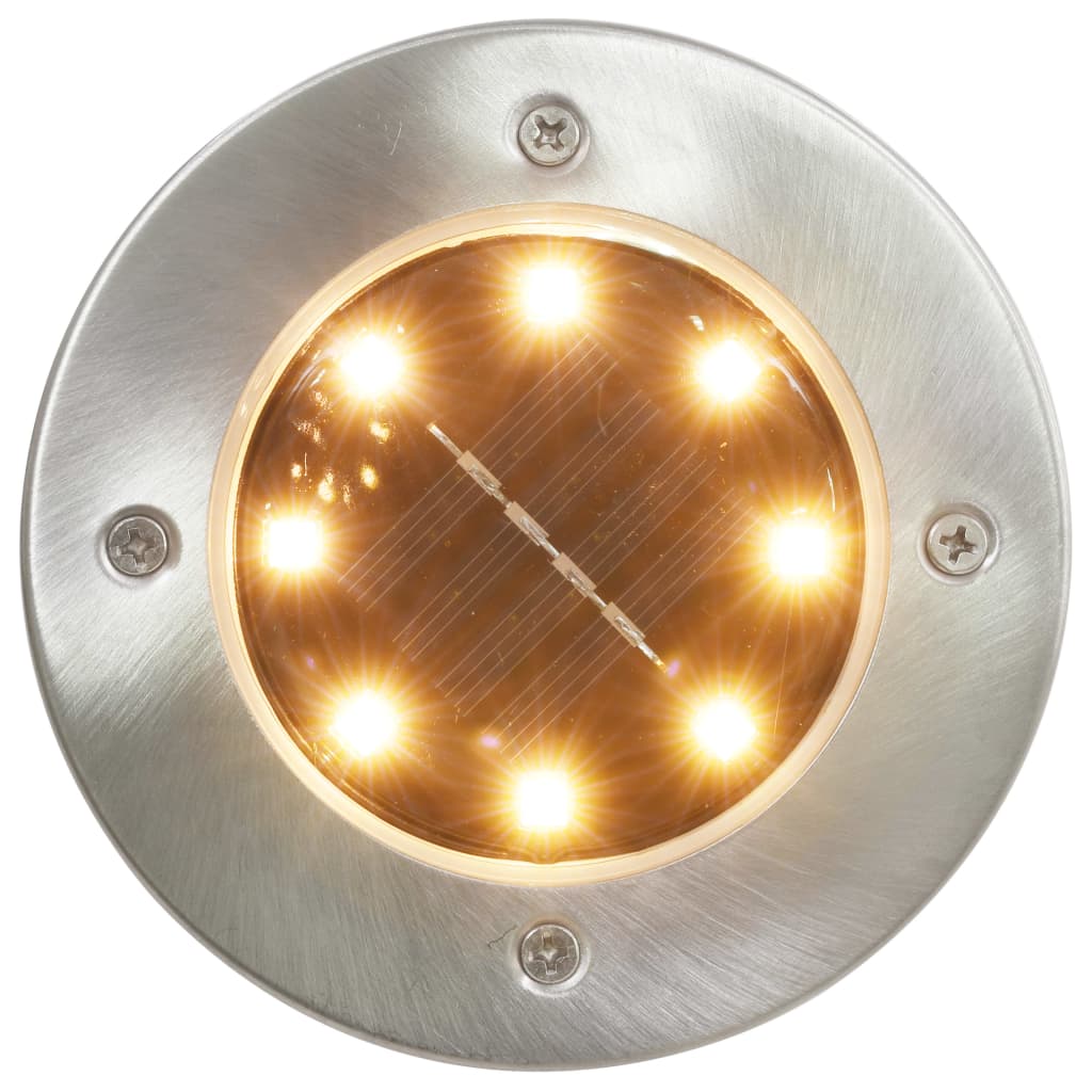 VidaXL Bodenleuchten, 8 Stück, Solar-LED, warmweiß