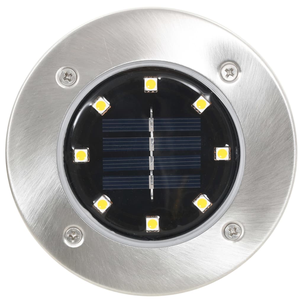 VidaXL Bodenleuchten, 8 Stück, Solar-LED, warmweiß